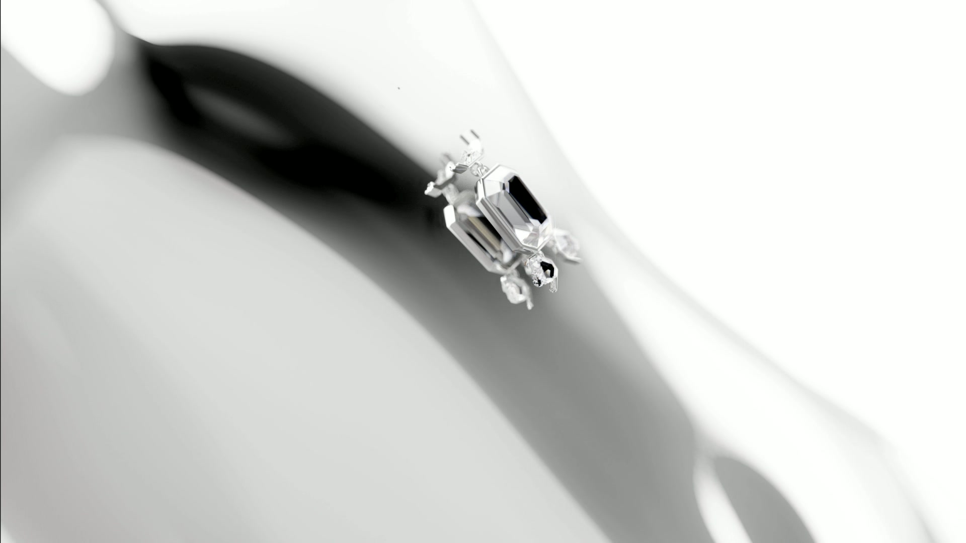 SKIMS x Swarovski crystal detail - macro frame