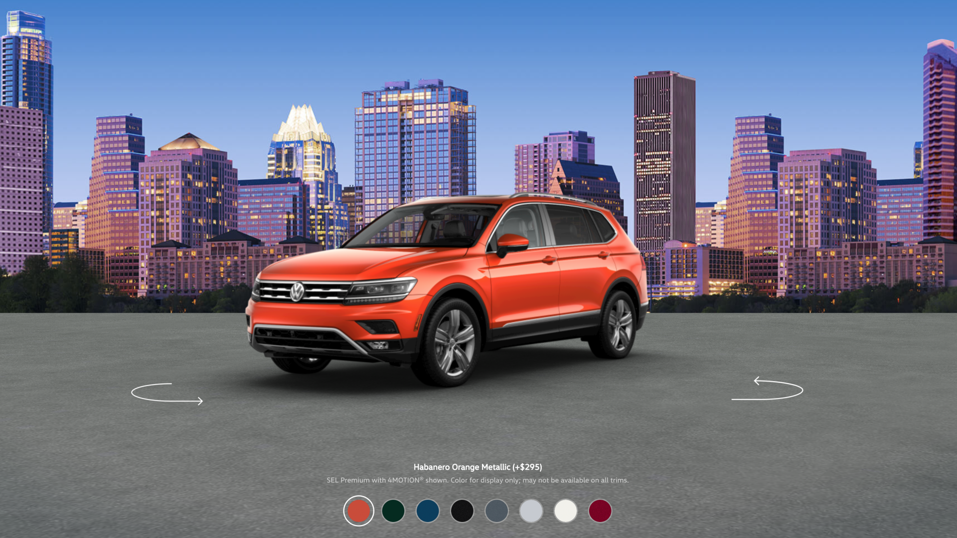 Volkswagen — Interactive Car Selector