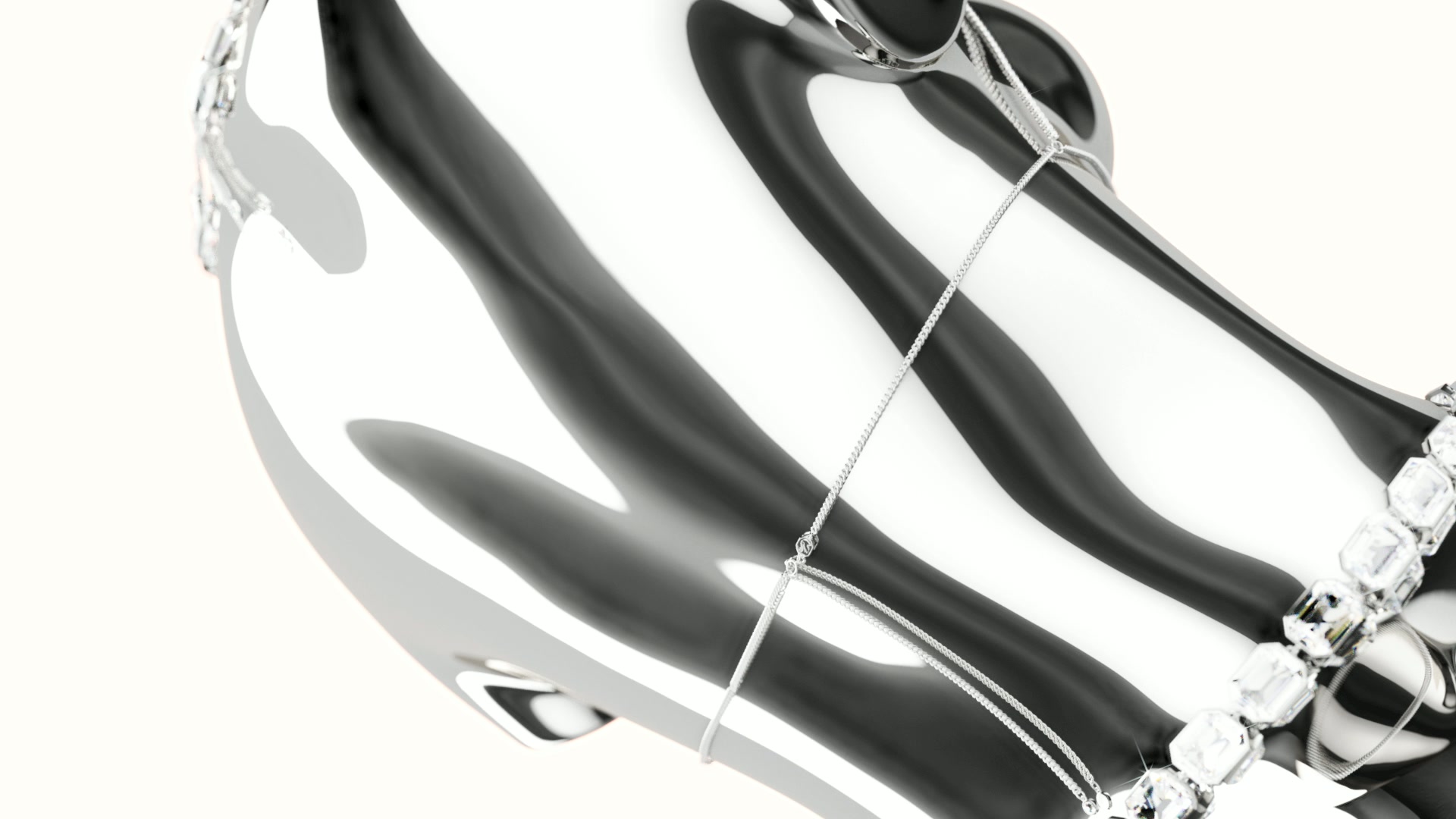 SKIMS x Swarovski digital bust - profile frame