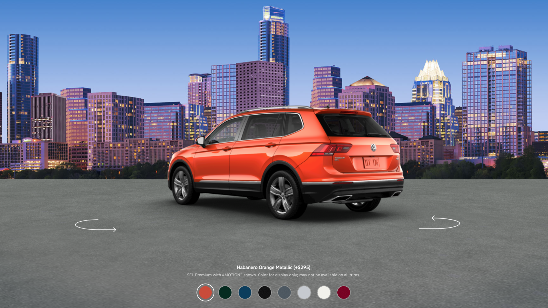 Volkswagen vehicle - real-time 3D customization frame